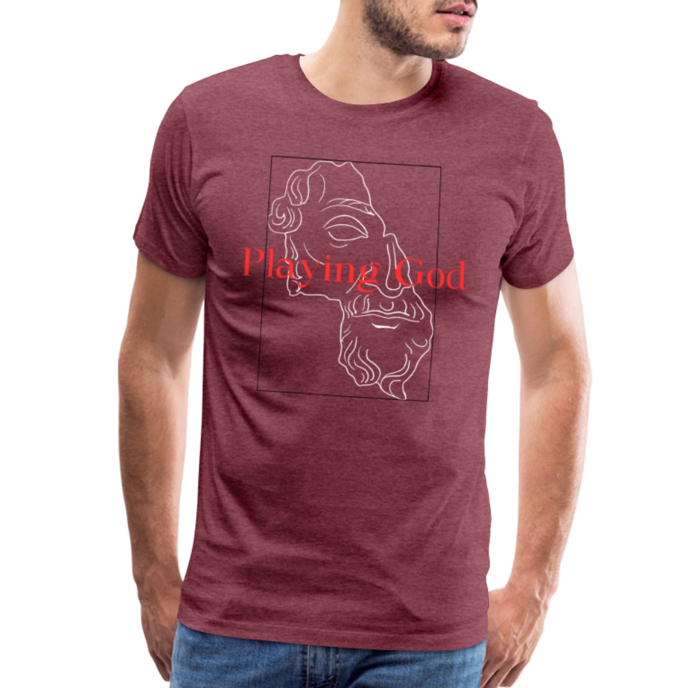 Playing God T-Shirt - heather burgundy